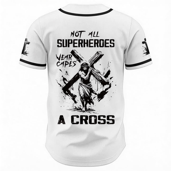Christianartworkshop Not All Superheroes Wear Capes A Cross Unisex Baseball Jersey - image 5