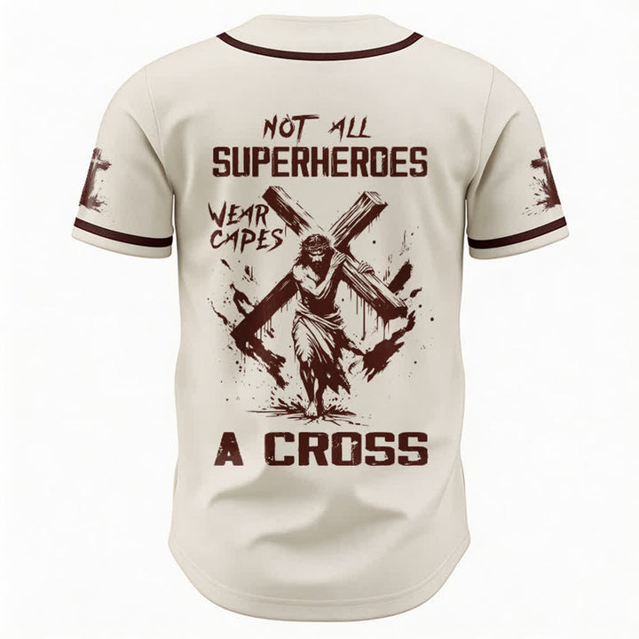 Christianartworkshop Not All Superheroes Wear Capes A Cross Unisex Baseball Jersey - image 26