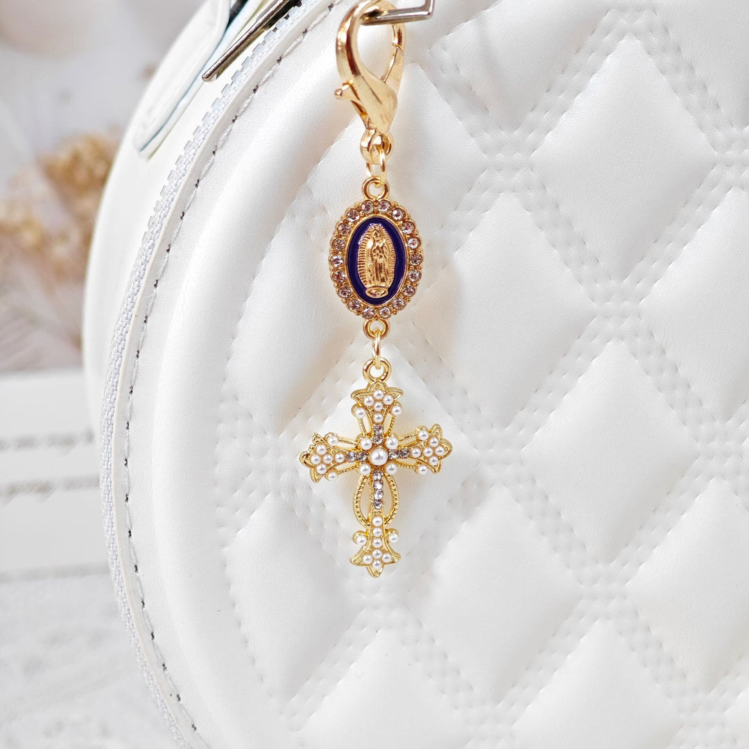 Christianartworkshop Ornate Our Lady Medallion Cross Keychain: Emblem Of Redemption & Spiritual Protection - Black - image 4