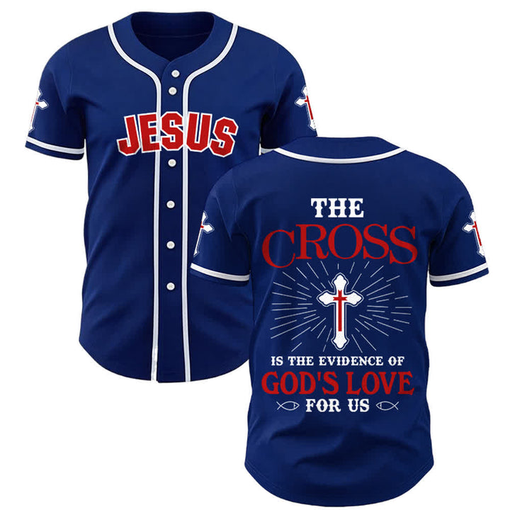 Christianartworkshop The Cross Is The Evidence Of God's Love Unisex Baseball Jersey - Navy Blue - 5XL - image 22