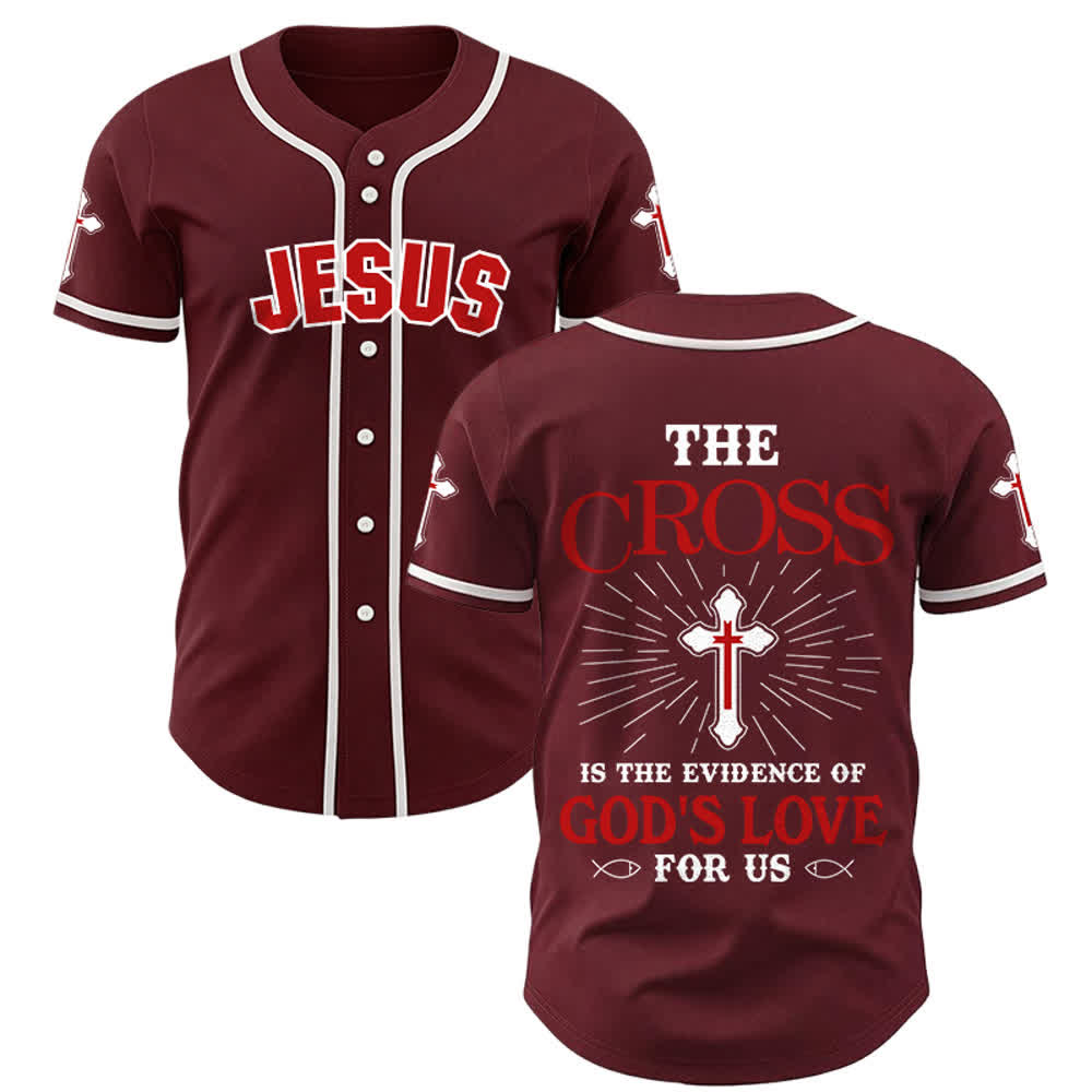 Christianartworkshop The Cross Is The Evidence Of God's Love Unisex Baseball Jersey - Wine - 5XL - image 16