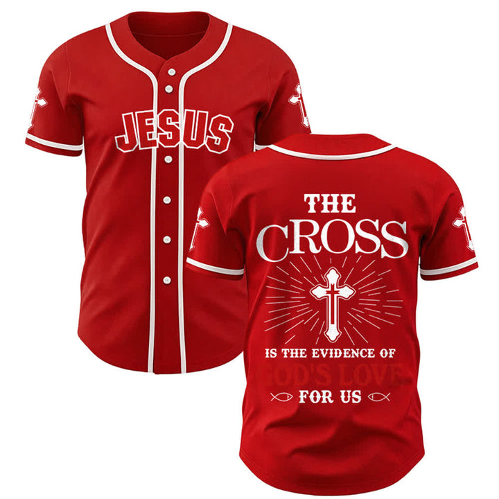 Christianartworkshop The Cross Is The Evidence Of God's Love Unisex Baseball Jersey - Red - 5XL - image 13