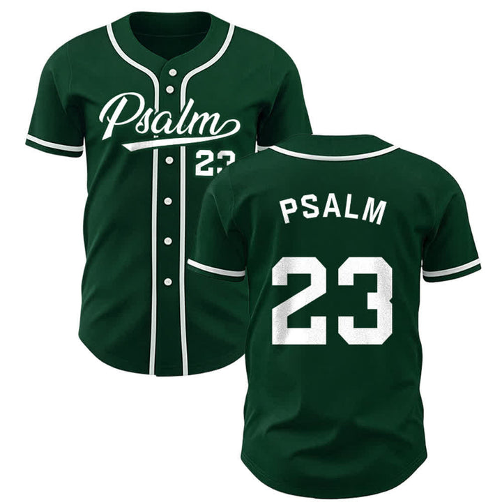 Christianartworkshop Retro Sport Style Psalm 23 Unisex Baseball Jersey - Green - 5XL - image 22