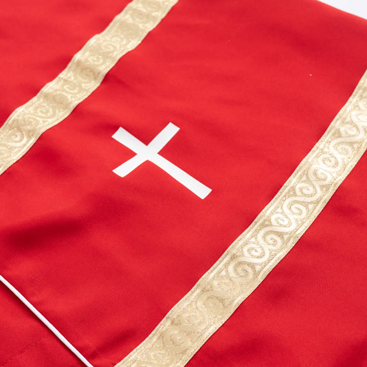 Christianartworkshop Multicolor Flared Sleeves Cassock with Cross Motifs & Ritual Aesthetic - image 6