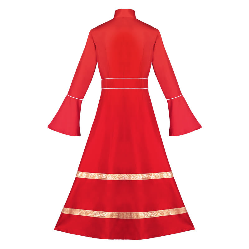 Christianartworkshop Multicolor Flared Sleeves Cassock with Cross Motifs & Ritual Aesthetic - image 3