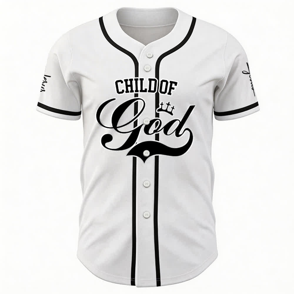 Christianartworkshop Child Of God Personalized Name Number Unisex Custom Baseball Jersey - image 6