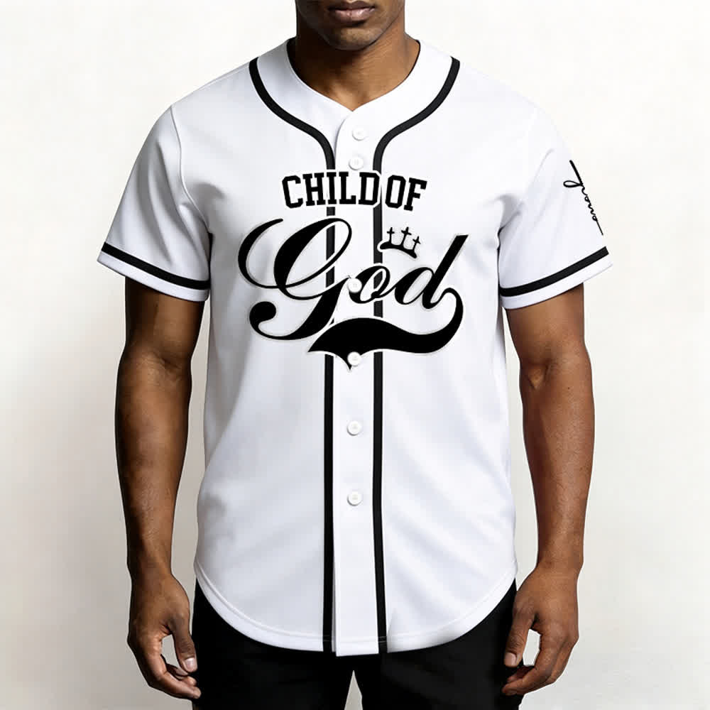 Christianartworkshop Child Of God Personalized Name Number Unisex Custom Baseball Jersey - image 2