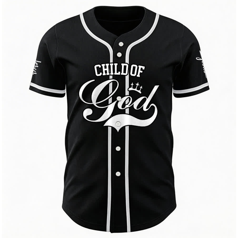 Christianartworkshop Child Of God Personalized Name Number Unisex Custom Baseball Jersey - image 9