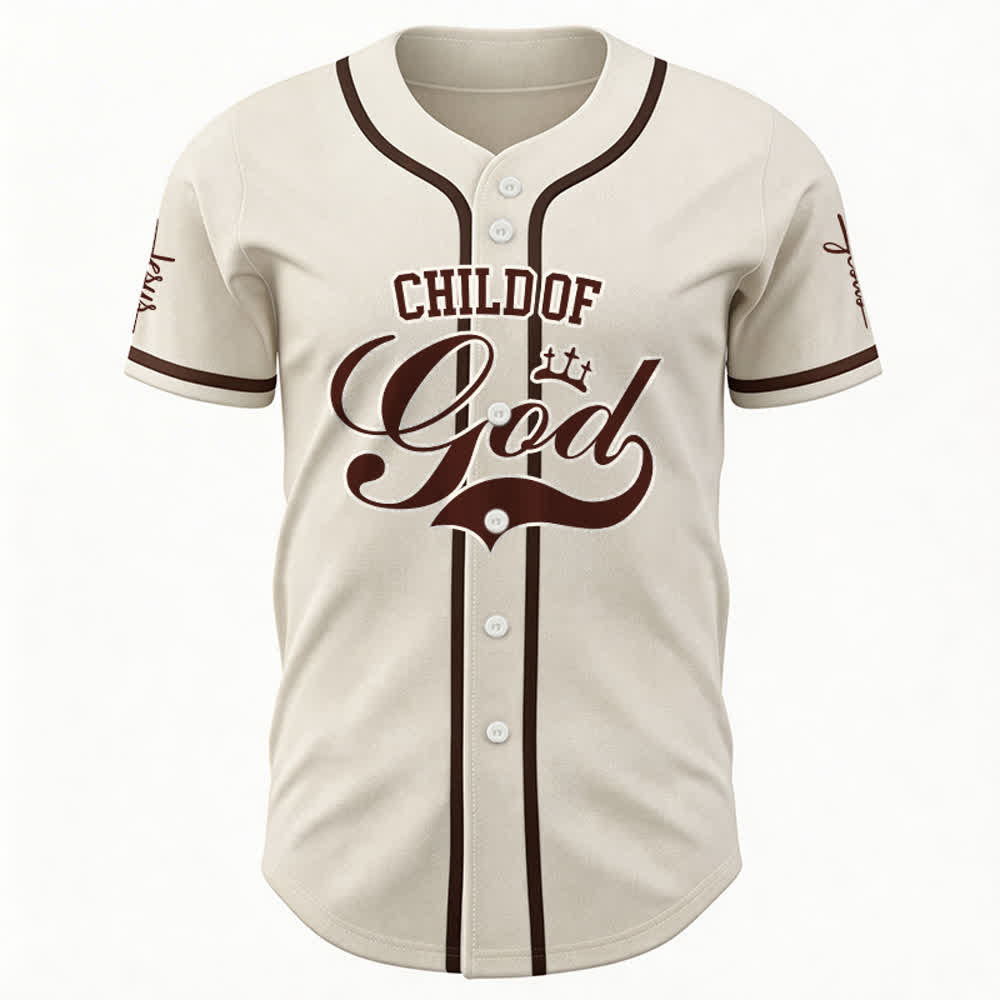 Christianartworkshop Child Of God Personalized Name Number Unisex Custom Baseball Jersey - image 27