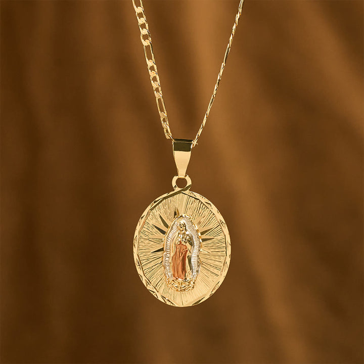 Christianartworkshop Four Styles Radiant Virgin Mary Oval Medallion Necklace: A Token of Heavenly Blessing - image 10