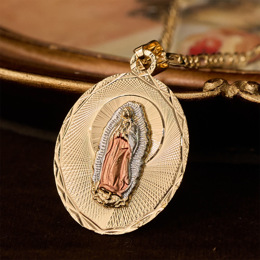 Christianartworkshop Four Styles Radiant Virgin Mary Oval Medallion Necklace: A Token of Heavenly Blessing - Our Lady D - image 13