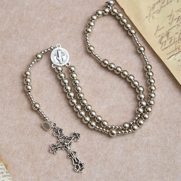 Christianartworkshop Sacred Silver Tone Magnetic Rosary Bracelet: 2-in-1 Prayer & Bracelet - image 7