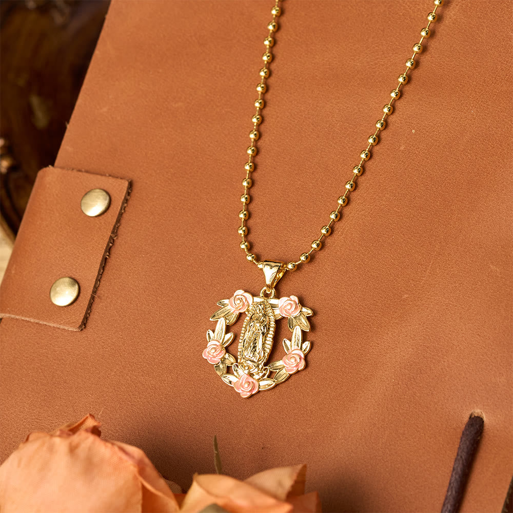 Christianartworkshop Ornate Our Lady & Winged Cross Faith Necklace Set: Emblem of Spiritual Protection - image 15