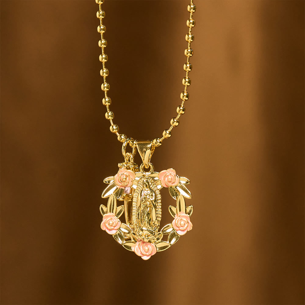 Christianartworkshop Ornate Our Lady & Winged Cross Faith Necklace Set: Emblem of Spiritual Protection - image 13