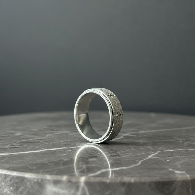 Christianartworkshop Rotating Cross Spinner Stress-relieving Ring: Emblem of Unshakable Faith - image 1