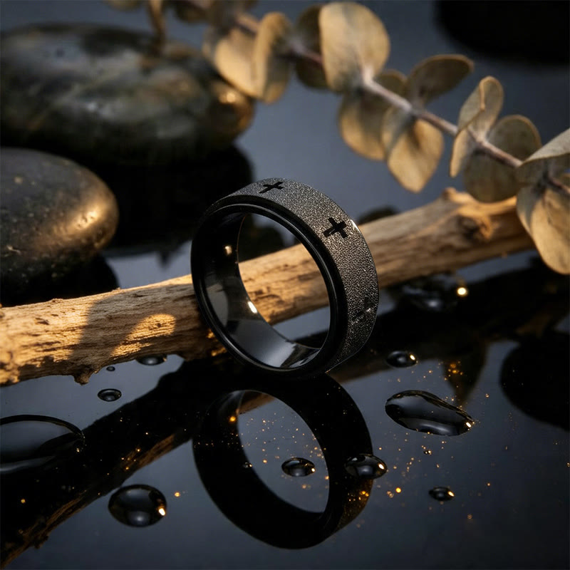 Christianartworkshop Rotating Cross Spinner Stress-relieving Ring: Emblem of Unshakable Faith - image 10