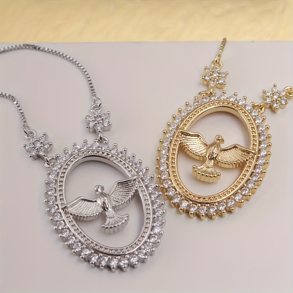 Christianartworkshop Dove Oval CZ Pendant Necklace: Emblem of Divine Peace & Holy Spirit - image 3