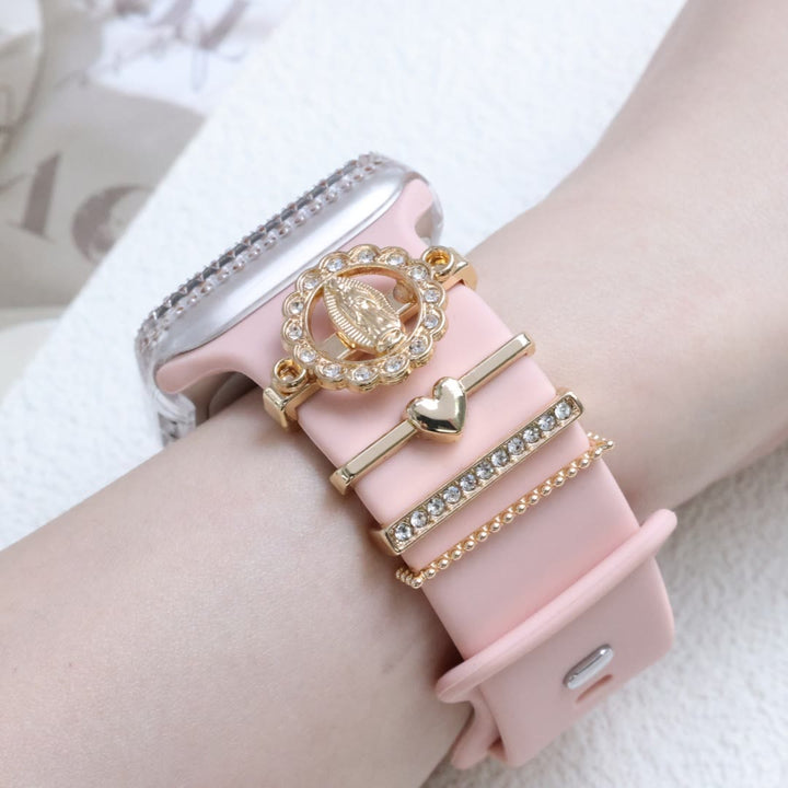Christianartworkshop Our Lady Zircon iWatch Band Charm Set: Carry the Light of Marian Love - image 9