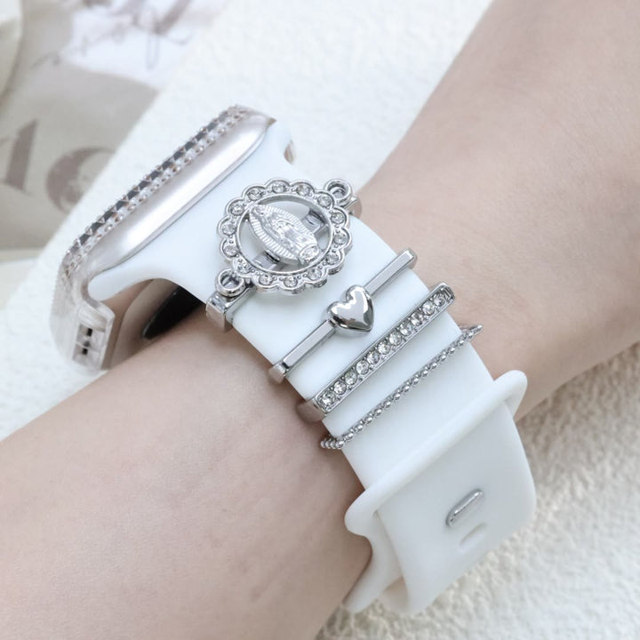 Christianartworkshop Our Lady Zircon iWatch Band Charm Set: Carry the Light of Marian Love - image 11