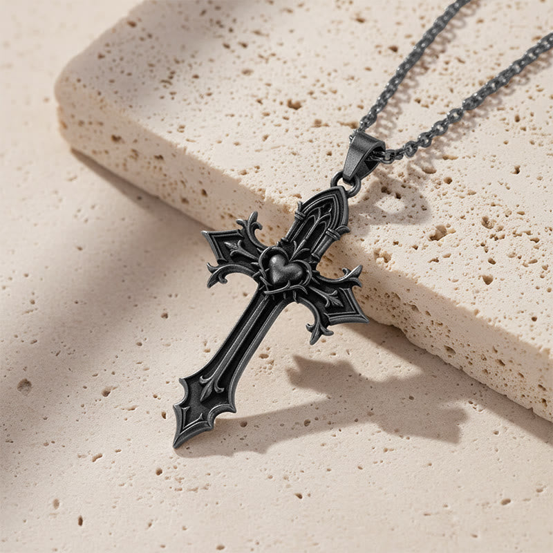 Christianartworkshop Crown of Thorns Gothic Cross Pendant Necklace: Emblem of Christ's Sacrifice & Redemption - image 6
