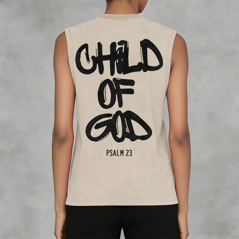 Christianartworkshop CHILD OF GOD Unisex Washed Tank Top - image 11