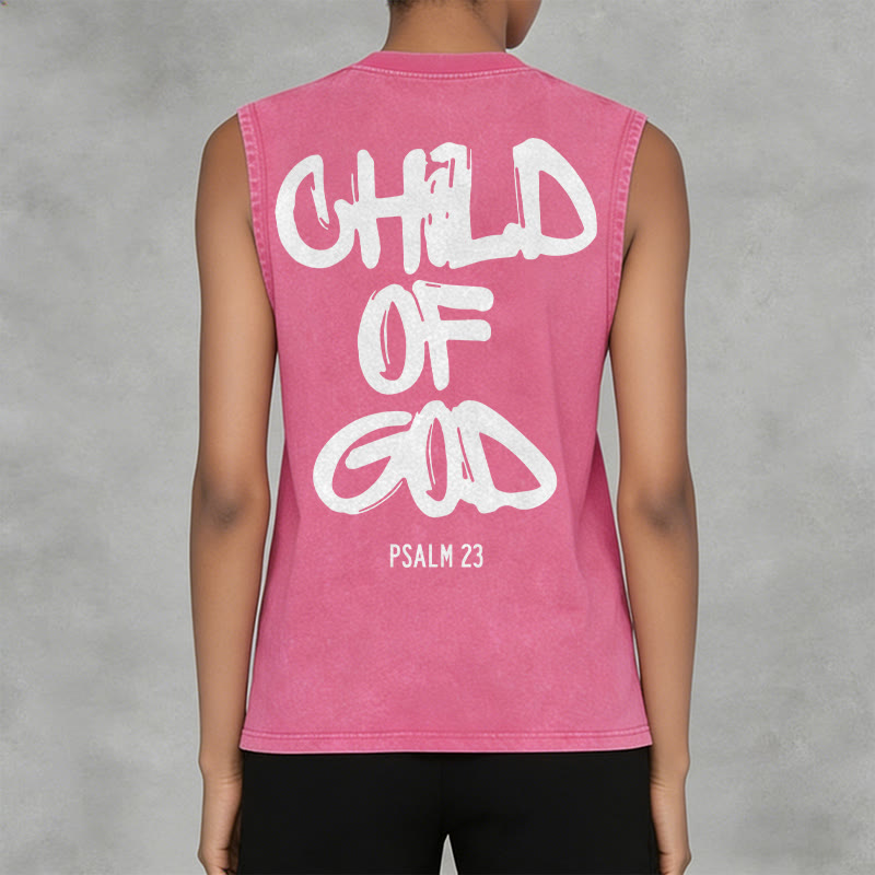 Christianartworkshop CHILD OF GOD Unisex Washed Tank Top - image 15