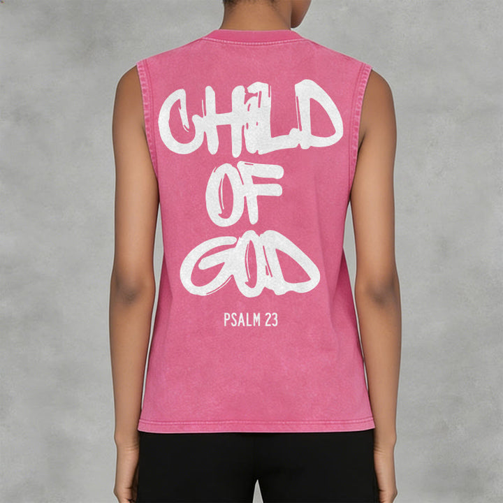 Christianartworkshop CHILD OF GOD Unisex Washed Tank Top - image 15