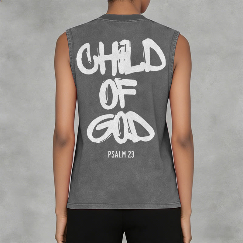 Christianartworkshop CHILD OF GOD Unisex Washed Tank Top - image 9
