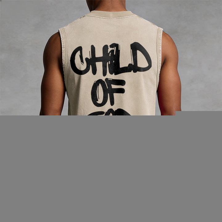 Christianartworkshop CHILD OF GOD Unisex Washed Tank Top - image 10