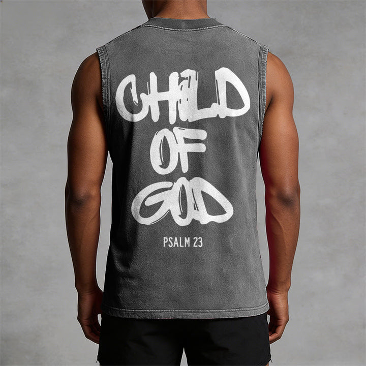 Christianartworkshop CHILD OF GOD Unisex Washed Tank Top - image 8