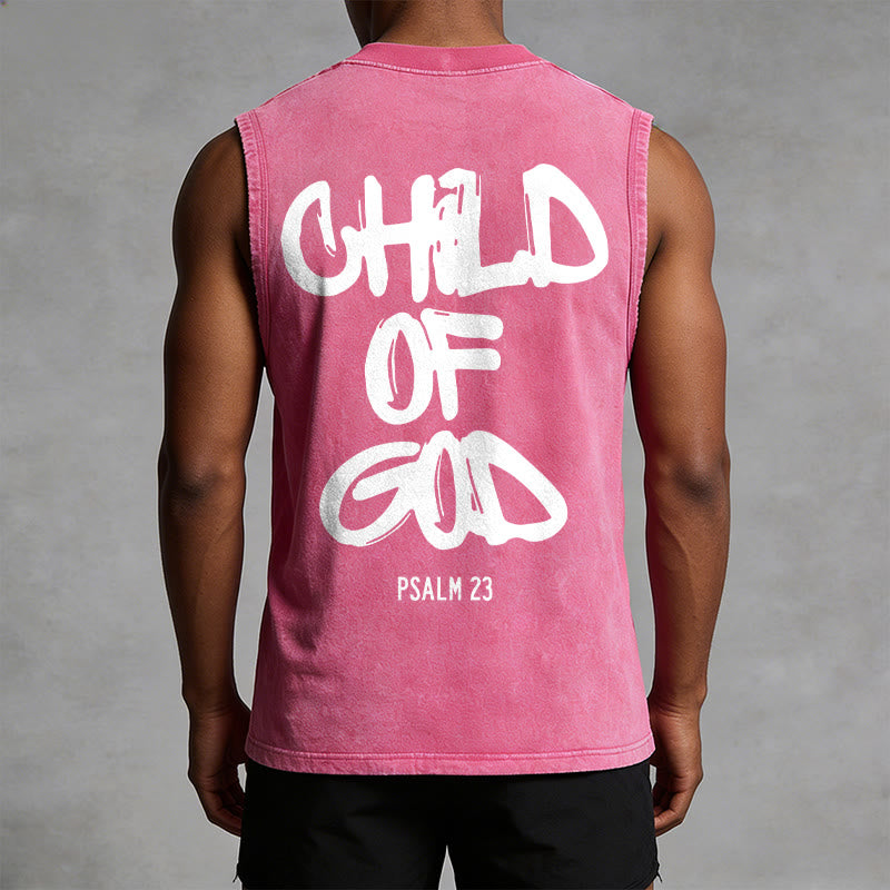 Christianartworkshop CHILD OF GOD Unisex Washed Tank Top - image 13
