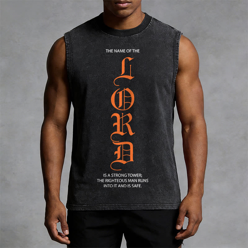 Christianartworkshop LORD Unisex Washed Tank Top - image 10