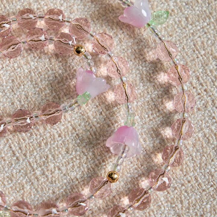 Christianartworkshop Lily of the Valley Devotion Rosary with Our Lady Accents & Pink Beads - image 7