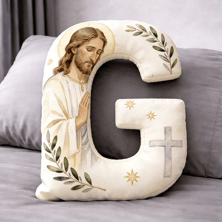 Christianartworkshop Letter Shaped Praying Jesus Cross Pillow: Emblem Of Devout Prayer And Timeless Faith - 24" (60cm) - G - image 7