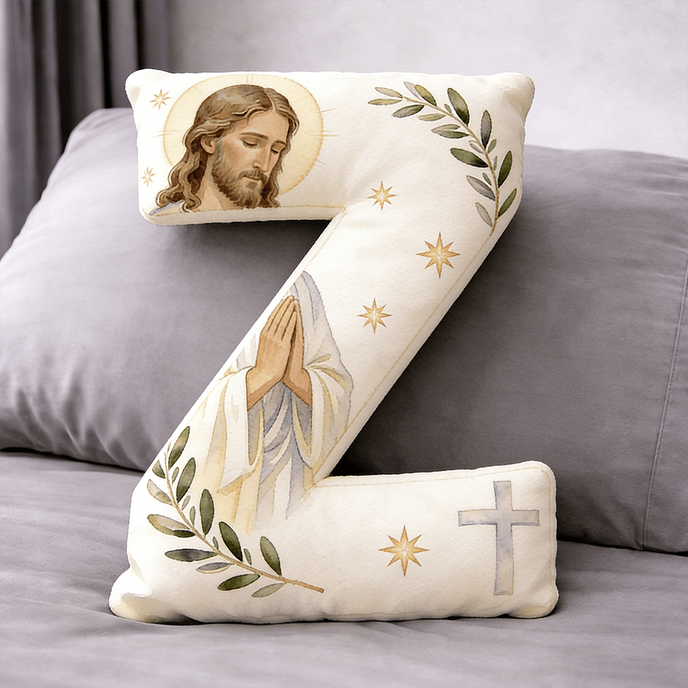 Christianartworkshop Letter Shaped Praying Jesus Cross Pillow: Emblem Of Devout Prayer And Timeless Faith - 24" (60cm) - Z - image 25