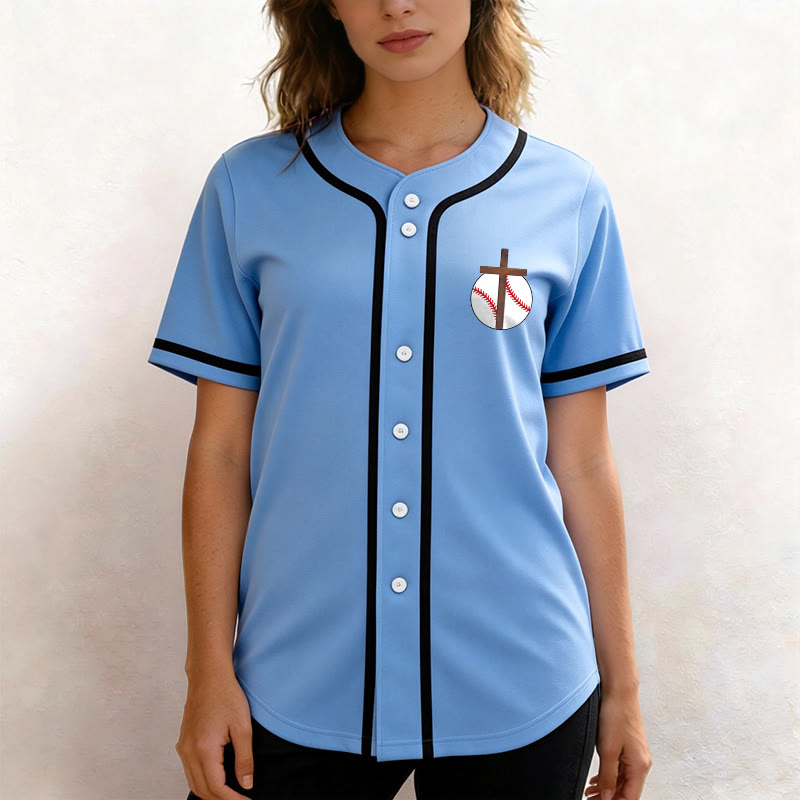 Christianartworkshop Philippians 4:13 Faith Baseball Jersey: Baseball Cross Motto Strength Devotion Athletic Shirt - image 35