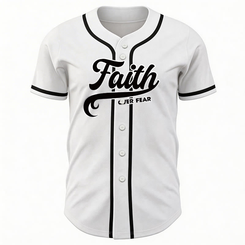 Christianartworkshop Faith Over Fear Custom Name Number Unisex Baseball Jersey - image 20