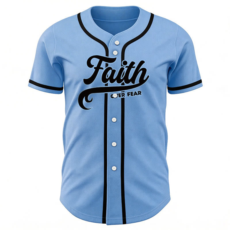 Christianartworkshop Faith Over Fear Custom Name Number Unisex Baseball Jersey - image 41