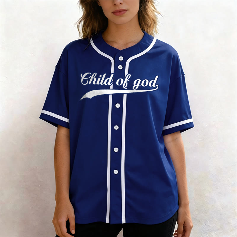 Christianartworkshop Child Of God Custom Name Number Unisex Baseball Jersey - image 11
