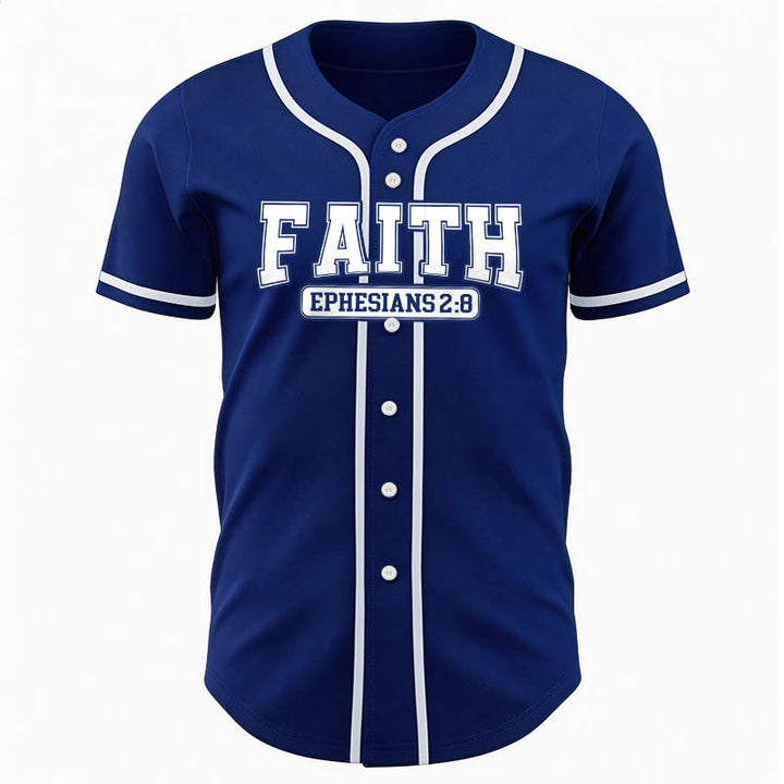 Christianartworkshop Faith Ephesians 2:8 Custom Name Number Baseball Jersey - image 6