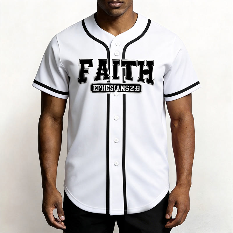 Christianartworkshop Faith Ephesians 2:8 Custom Name Number Baseball Jersey - image 16