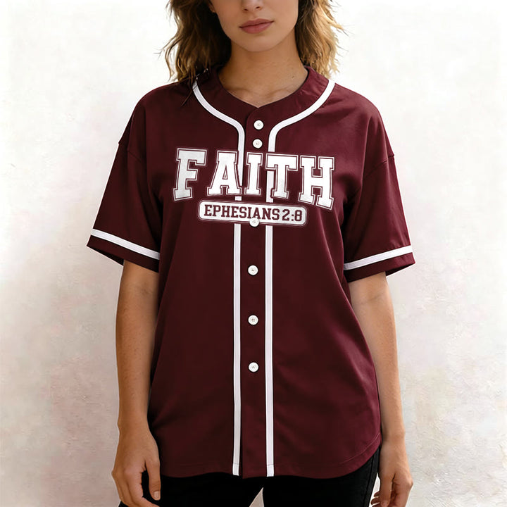 Christianartworkshop Faith Ephesians 2:8 Custom Name Number Baseball Jersey - image 39