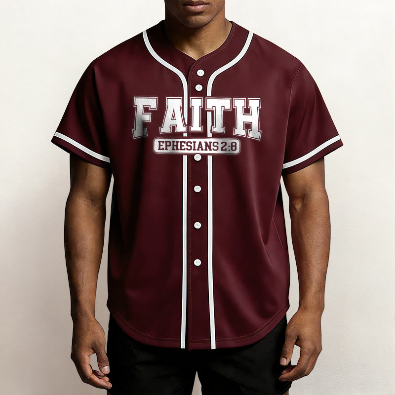 Christianartworkshop Faith Ephesians 2:8 Custom Name Number Baseball Jersey - image 37