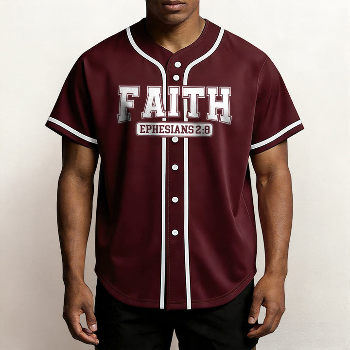 Christianartworkshop Faith Ephesians 2:8 Custom Name Number Baseball Jersey - image 37