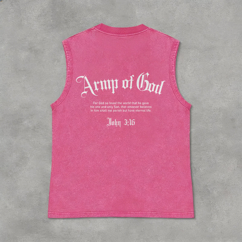 Christianartworkshop Man of God John 3:16 Unisex Washed Tank Top - image 4