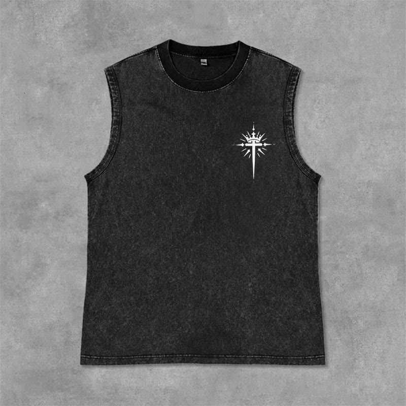 Christianartworkshop Man of God John 3:16 Unisex Washed Tank Top - image 8