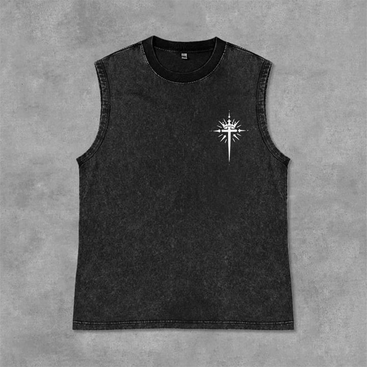 Christianartworkshop Man of God John 3:16 Unisex Washed Tank Top - image 8