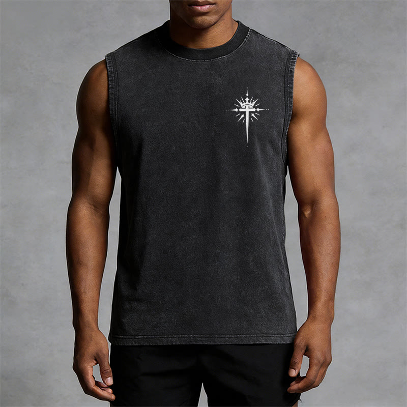 Christianartworkshop Man of God John 3:16 Unisex Washed Tank Top - image 9