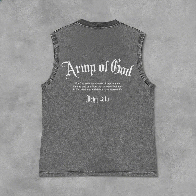 Christianartworkshop Man of God John 3:16 Unisex Washed Tank Top - image 25
