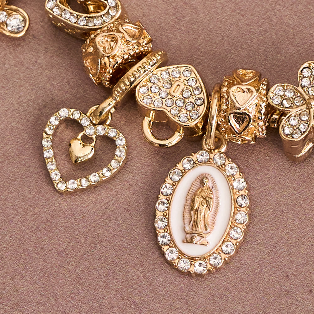 Christianartworkshop Marian & Heart Charm Bracelet: A Symbol of Divine Love and Heavenly Grace - image 4